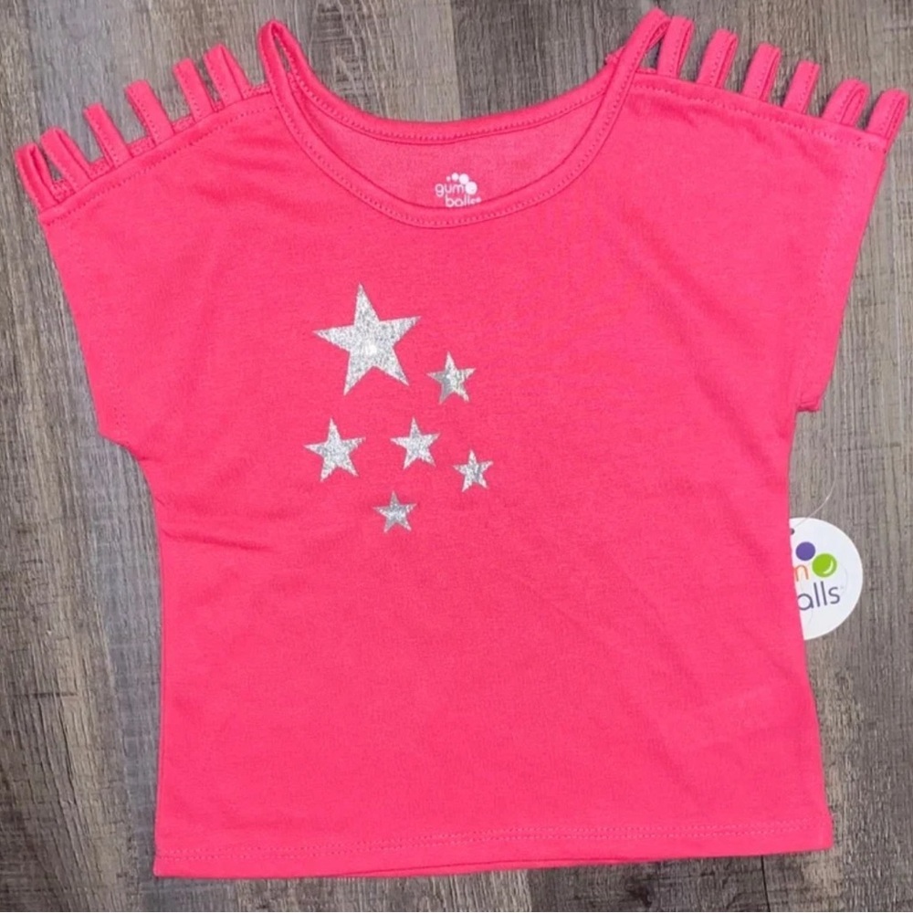 💞 New Baby & Toddler Girl Size 24 Months Glitter Star Active Top